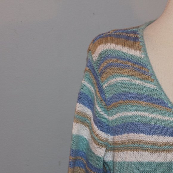 Cotton Country by Parkhurst Front Button Lightweight Cardigan Size S/P EUC - Picture 2 of 5